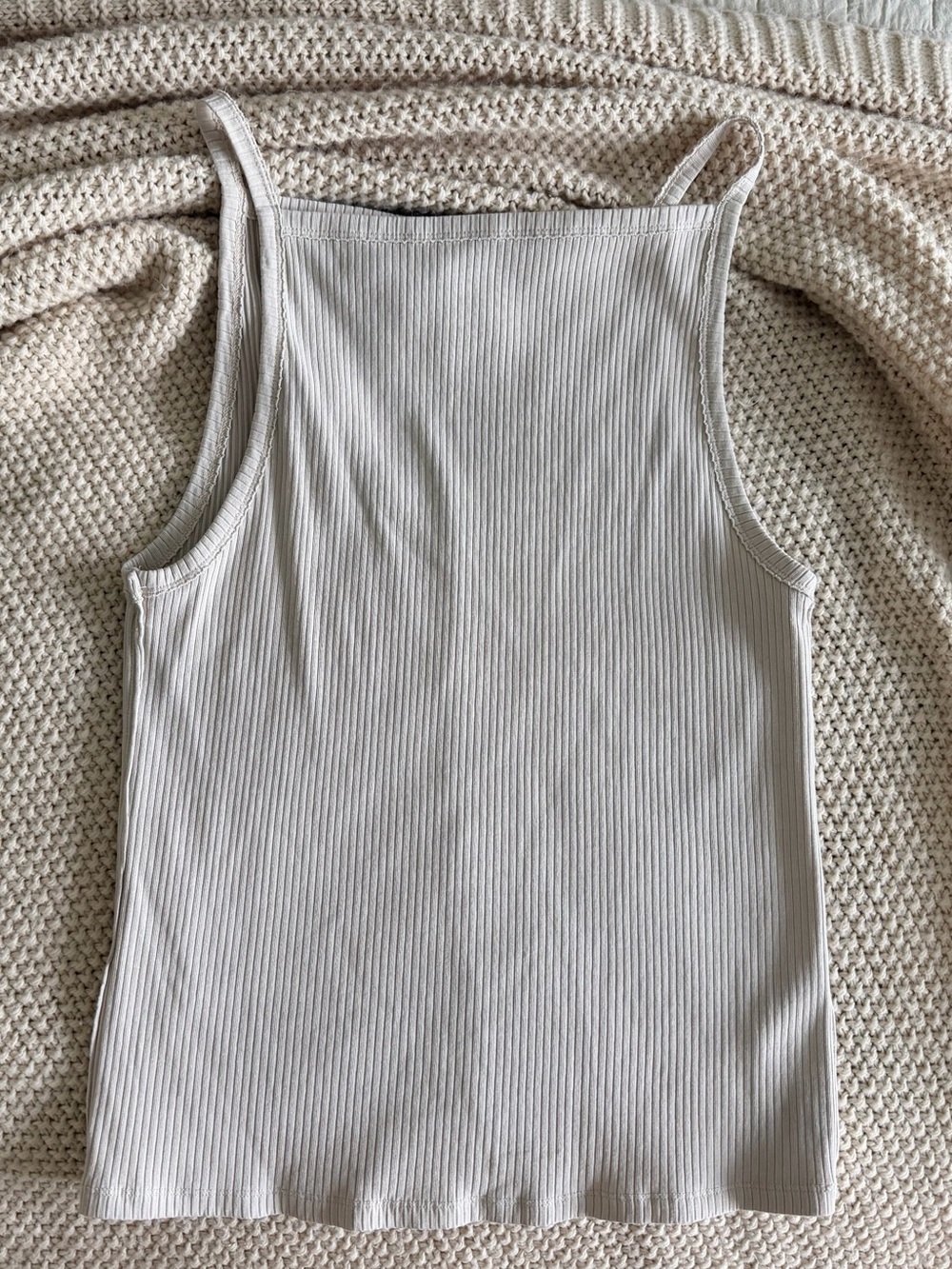We The Free Ribbed Square Neck Tank – Size L 🤍